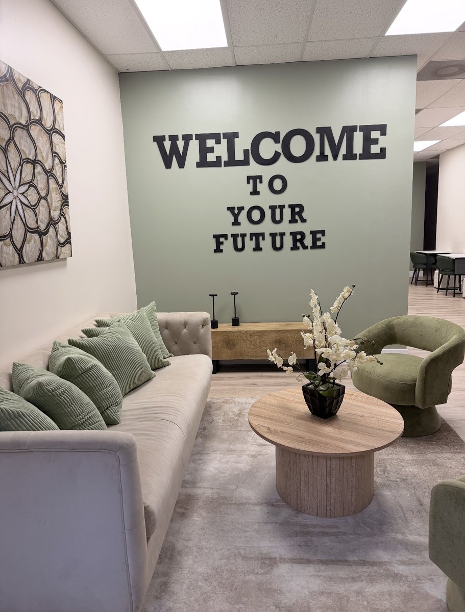 The welcome lounge at the Micro School