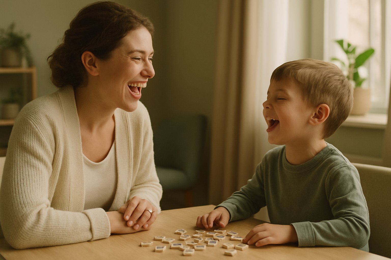 Speech therapy session with a child