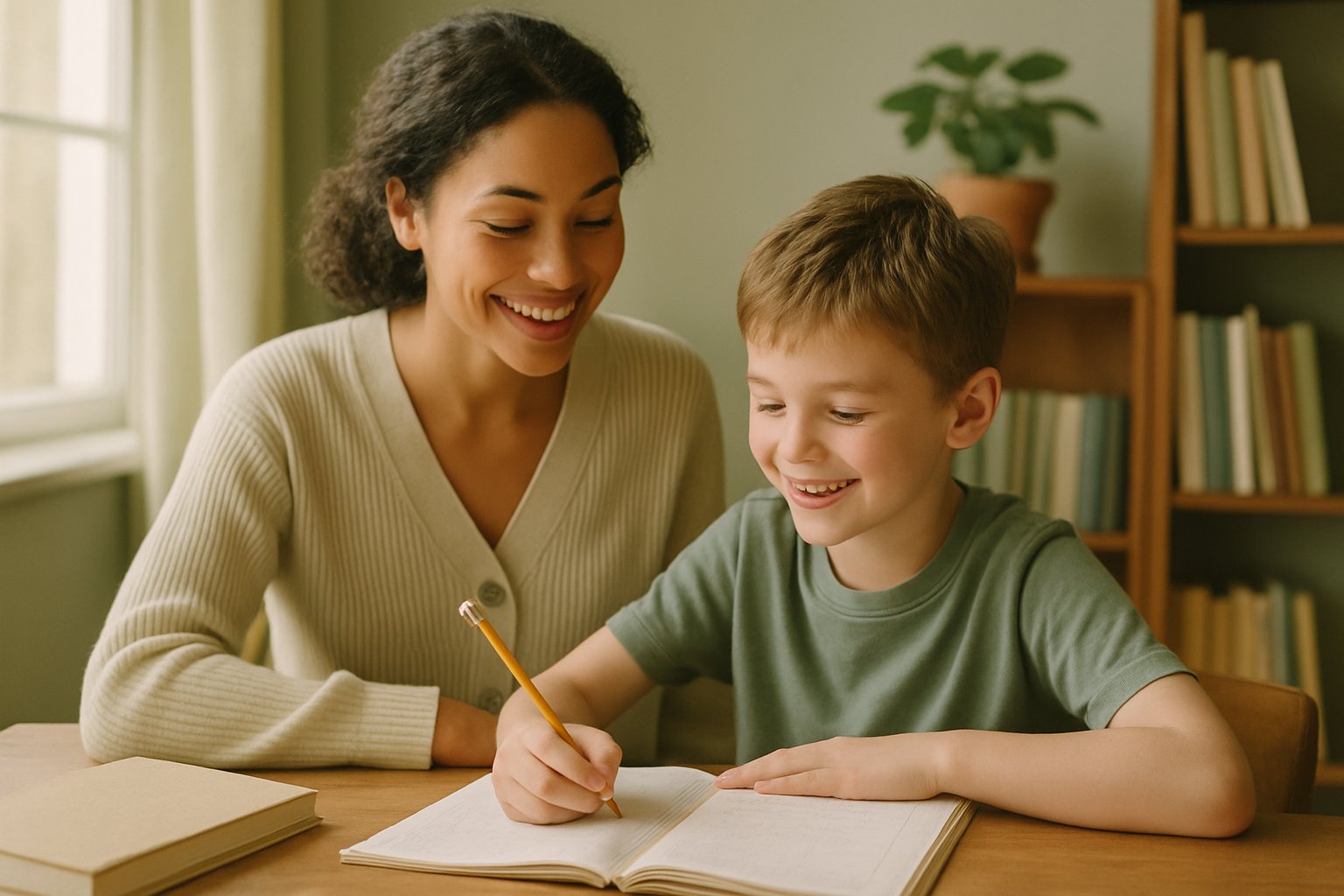 Tutor working one-on-one with a student